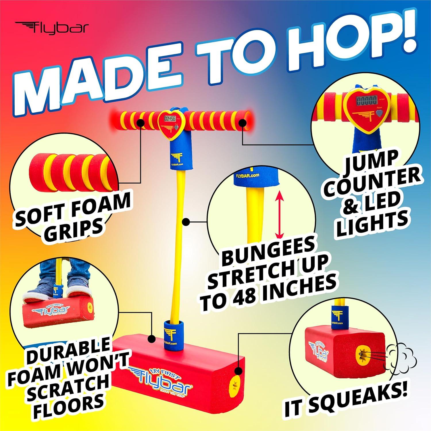 Pogo Stick Flybar Mi Primer Jumper Espuma Rojo LED