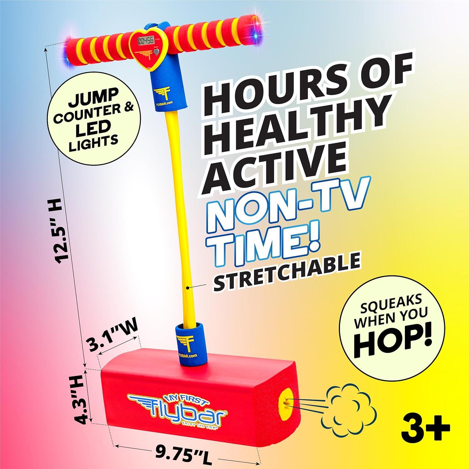 Pogo Stick Flybar Mi Primer Jumper Espuma Rojo LED