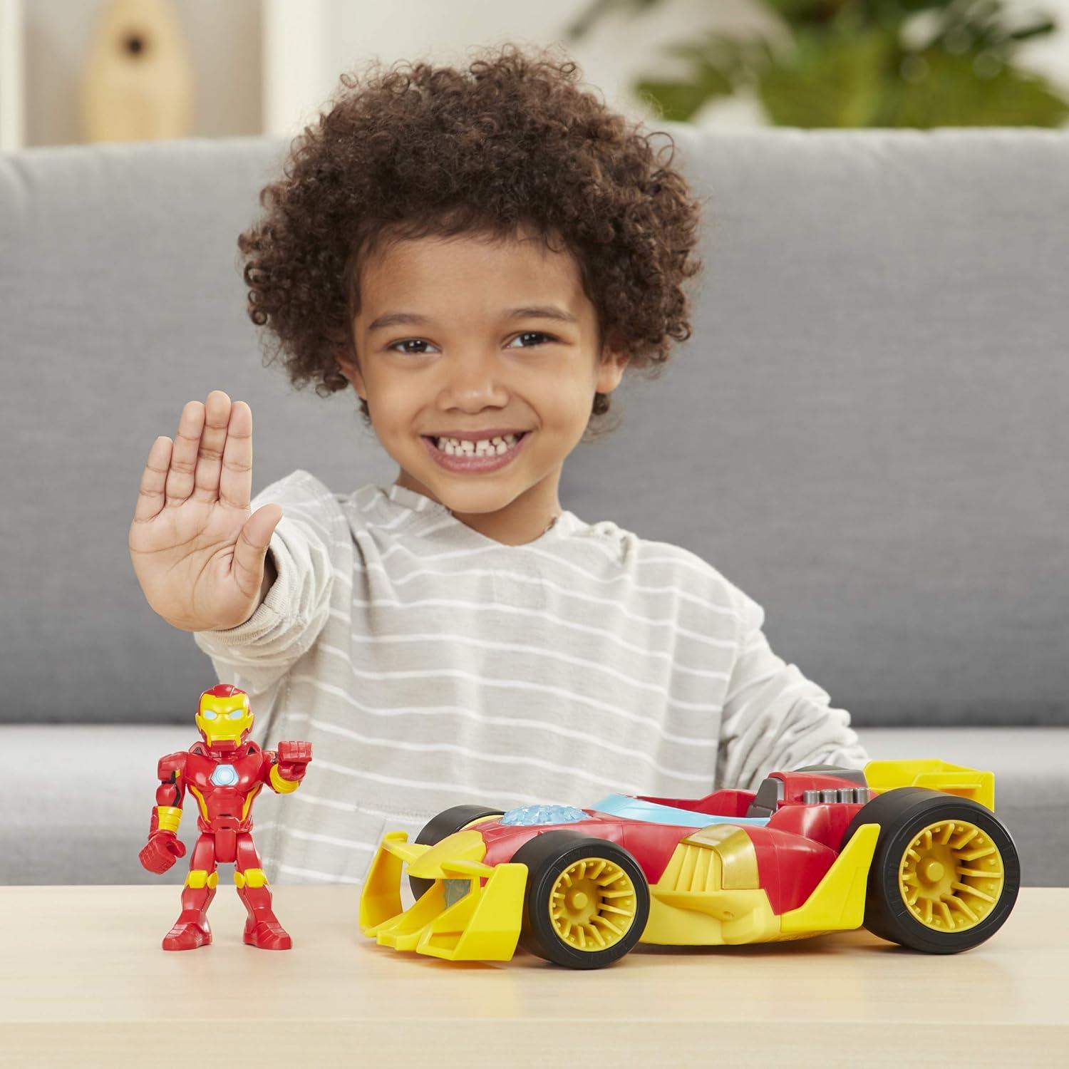 Figura y Vehículo Iron Man Speedster Playskool 5" para Niños
