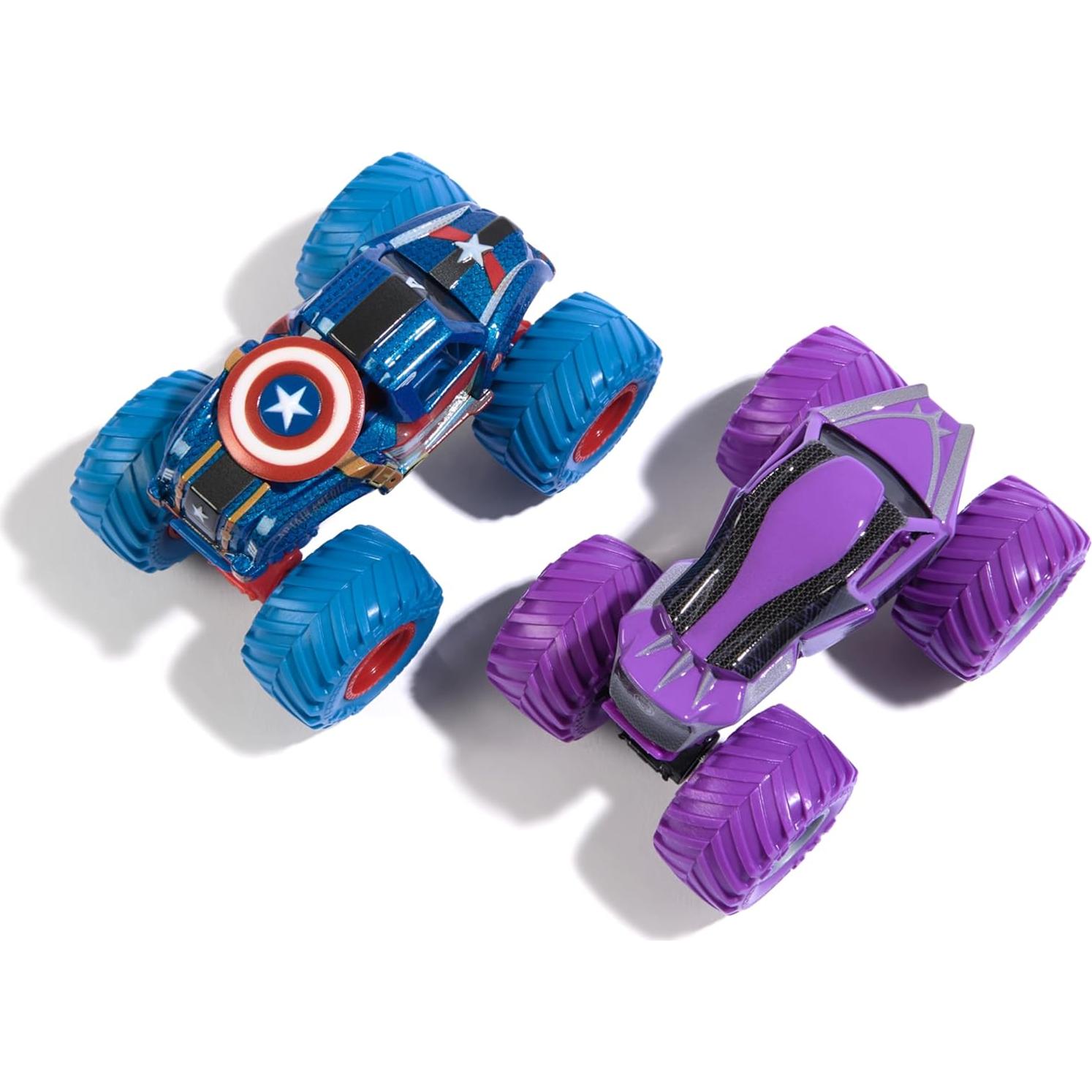 Camiones Monstruo Marvel Monster Jam 1:64 - Capitán América Vs Pantera Negra