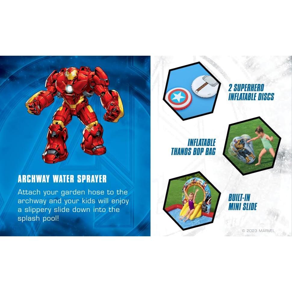 Centro de Juego Inflable de Agua Bestway Avengers 2.1m x 2m