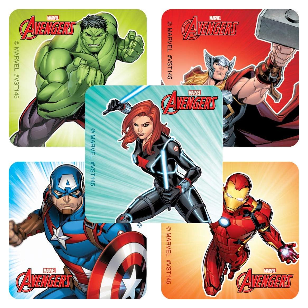 Calcomanías SmileMakers Vengadores 250 unidades Hipoalergénicas