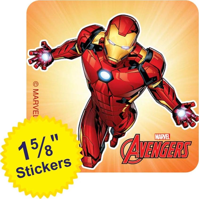 Calcomanías SmileMakers Vengadores 250 unidades Hipoalergénicas