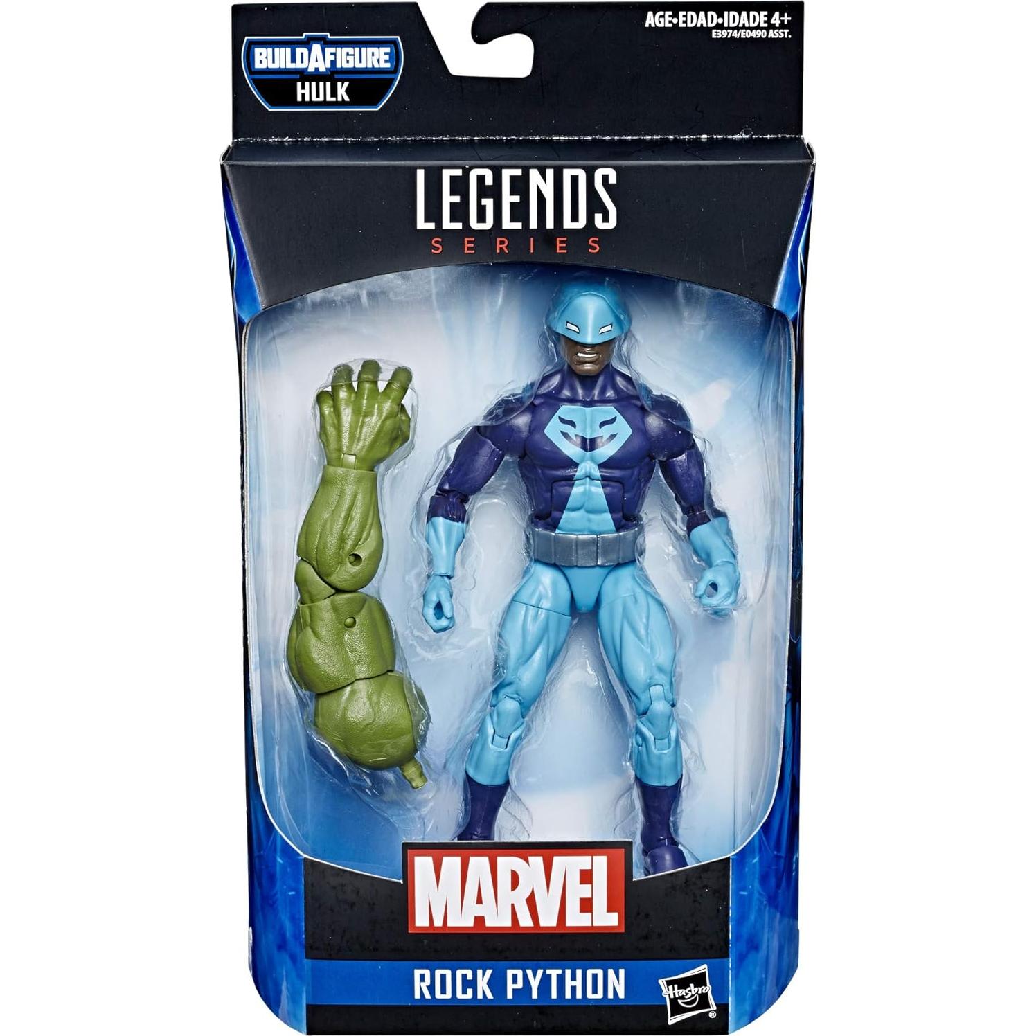 Figura de acción Rock Python Marvel Legends 15 cm con pieza Hulk