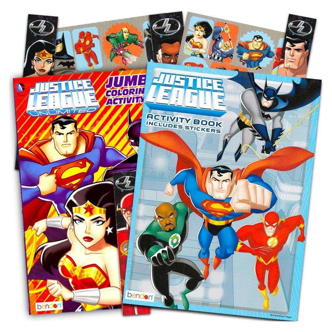 Conjunto de Libros para Colorear Liga de la Justicia DC - 2 Libros