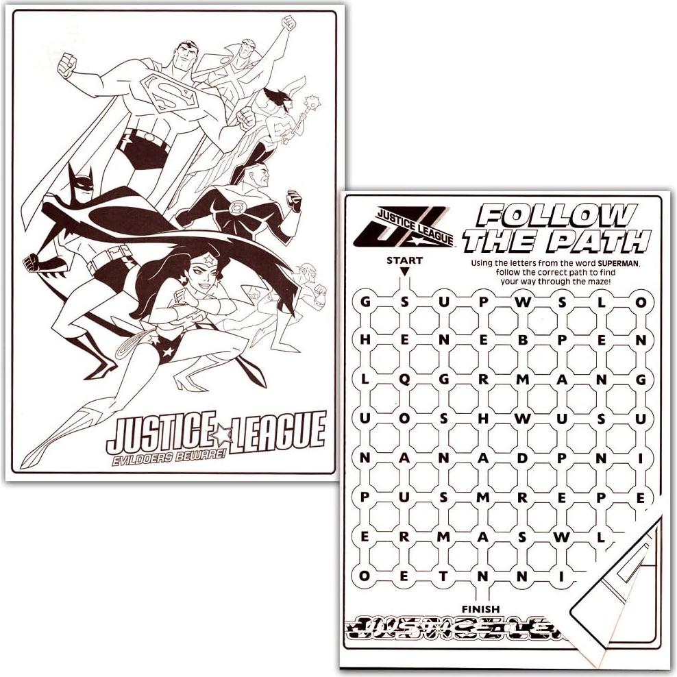 Conjunto de Libros para Colorear Liga de la Justicia DC - 2 Libros
