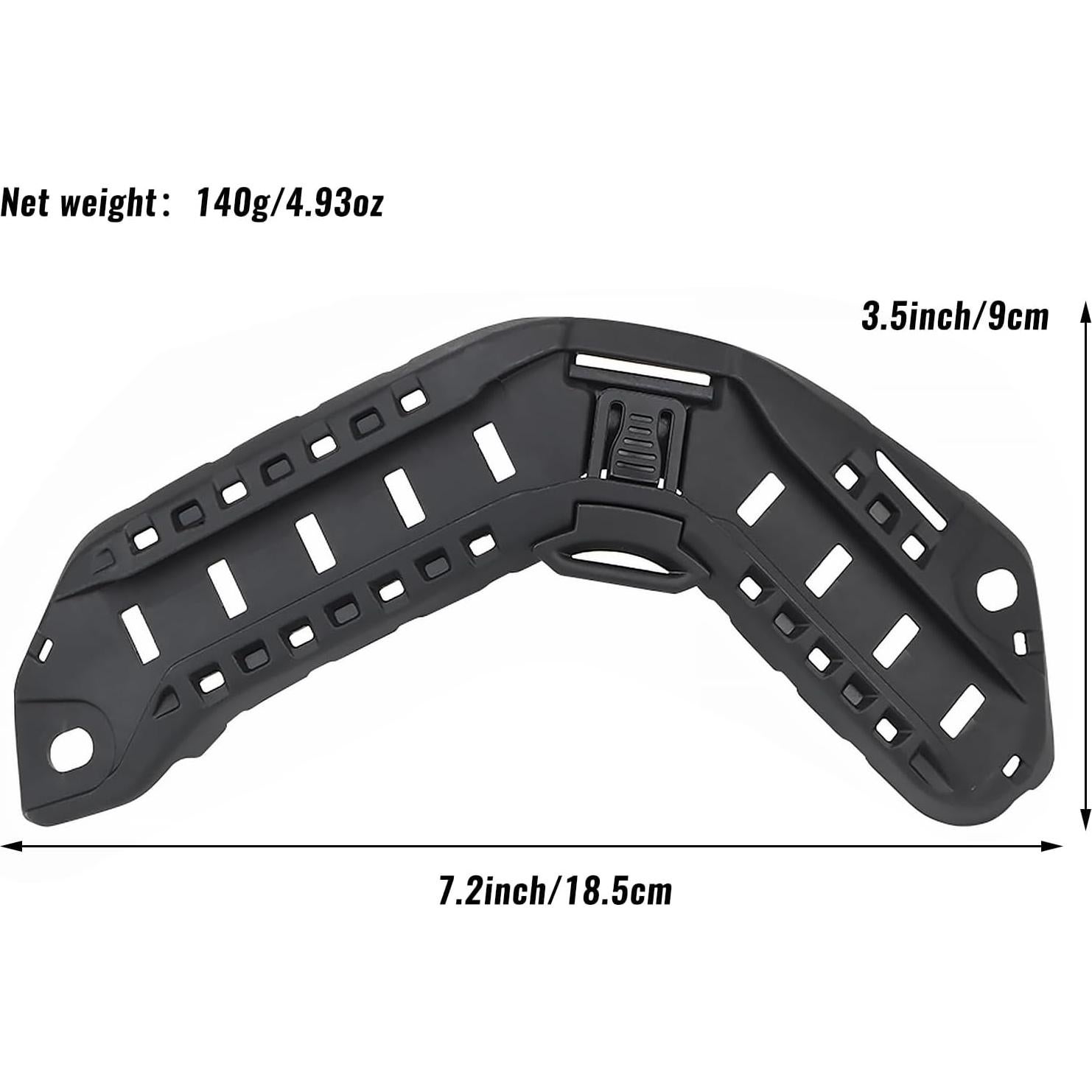 Kit de Rieles Laterales Qavctw para Casco Táctico FAST Negro