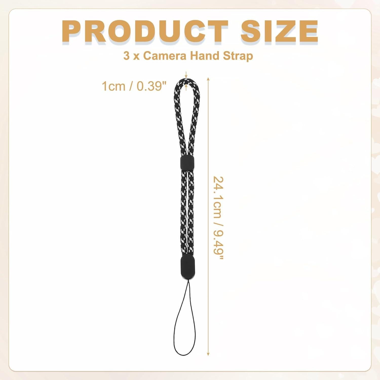 Correa de Muñeca PATIKIL Nylon Ajustable 3 Unidades Jacquard Negro