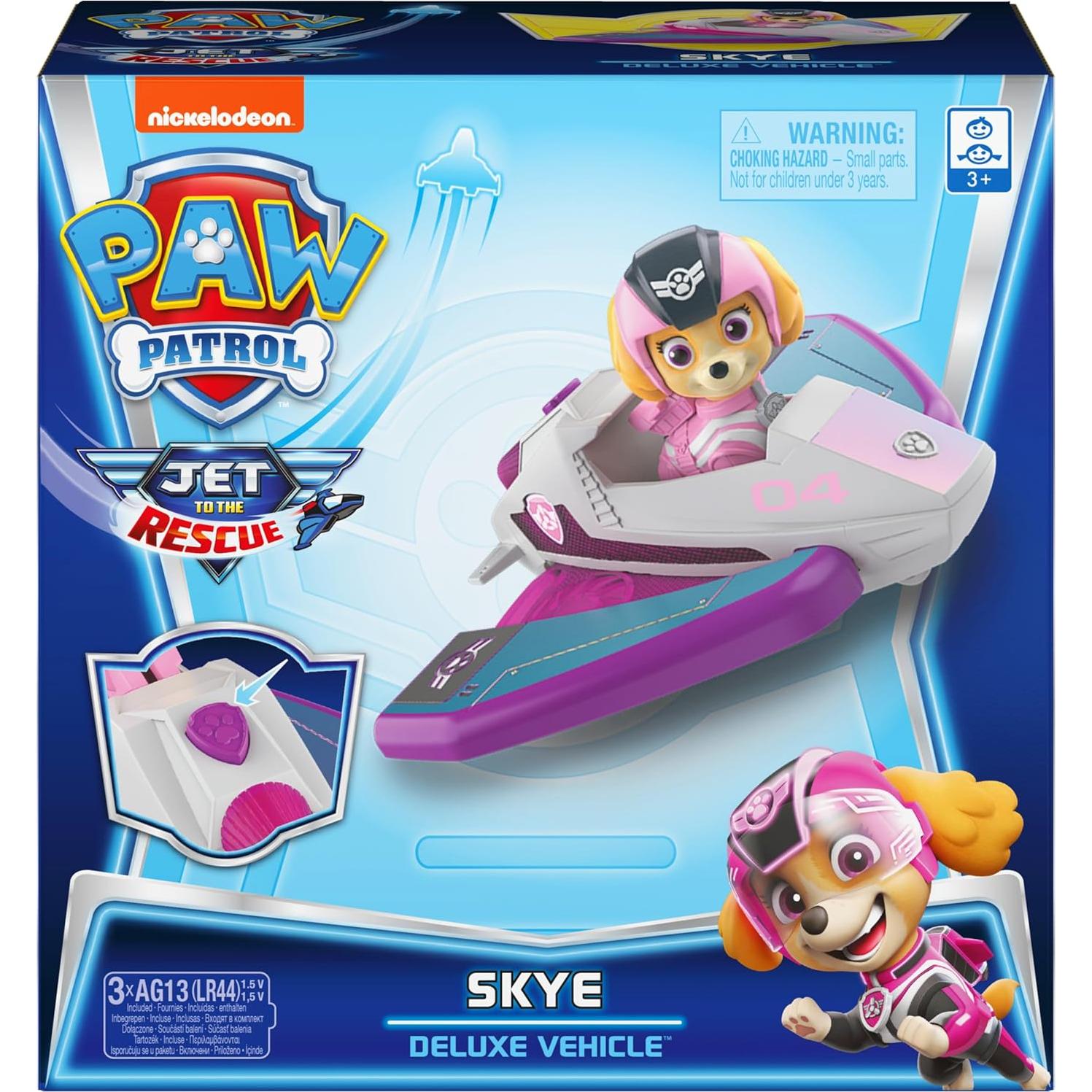 Vehículo Deluxe Jet a la Rescate Skye con Luces y Sonidos