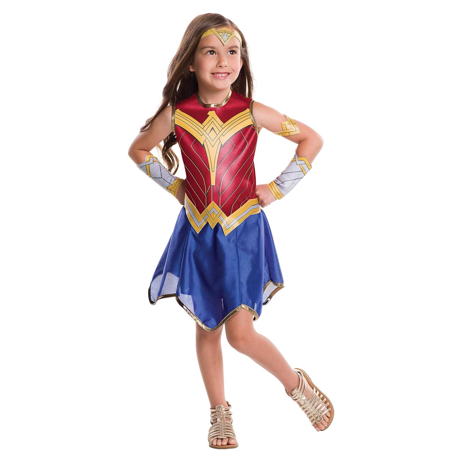 Disfraz Wonder Woman Rubie's para Niños Mediano Rojo Azul Dorado