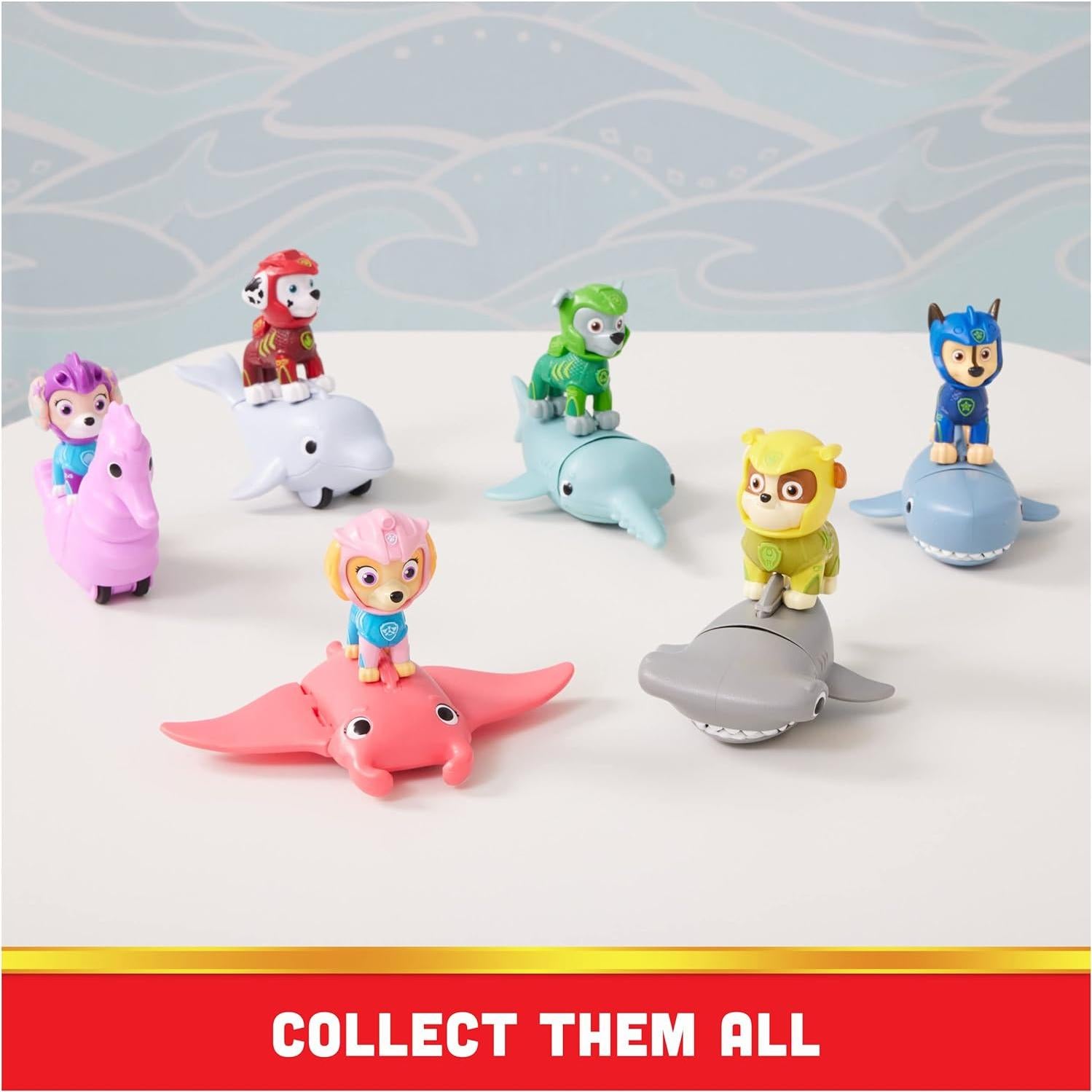 Figuras de Acción Paw Patrol Aqua Pups Marshall y Delfín