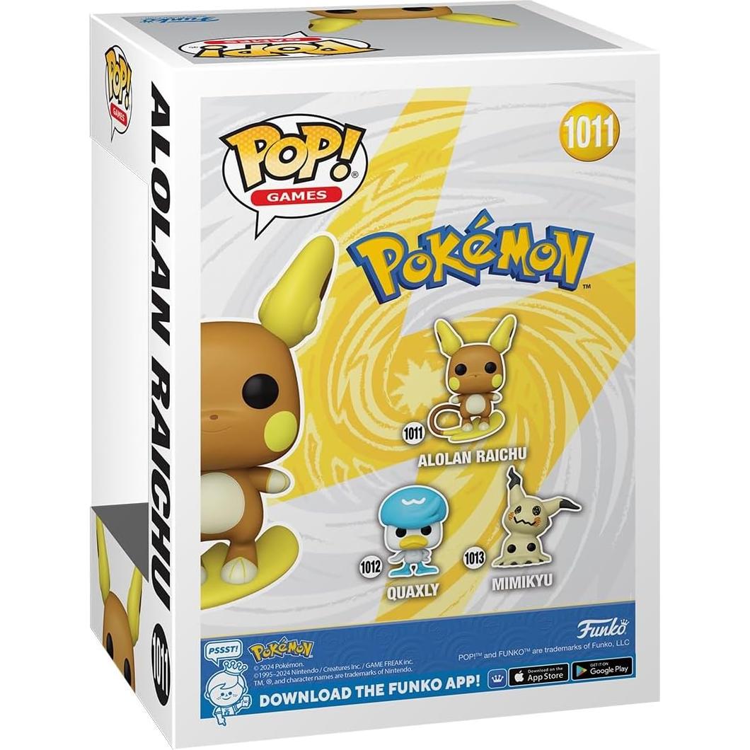 Figura Funko Pop! Raichu Alolan Pokémon 12.57 cm Vinilo