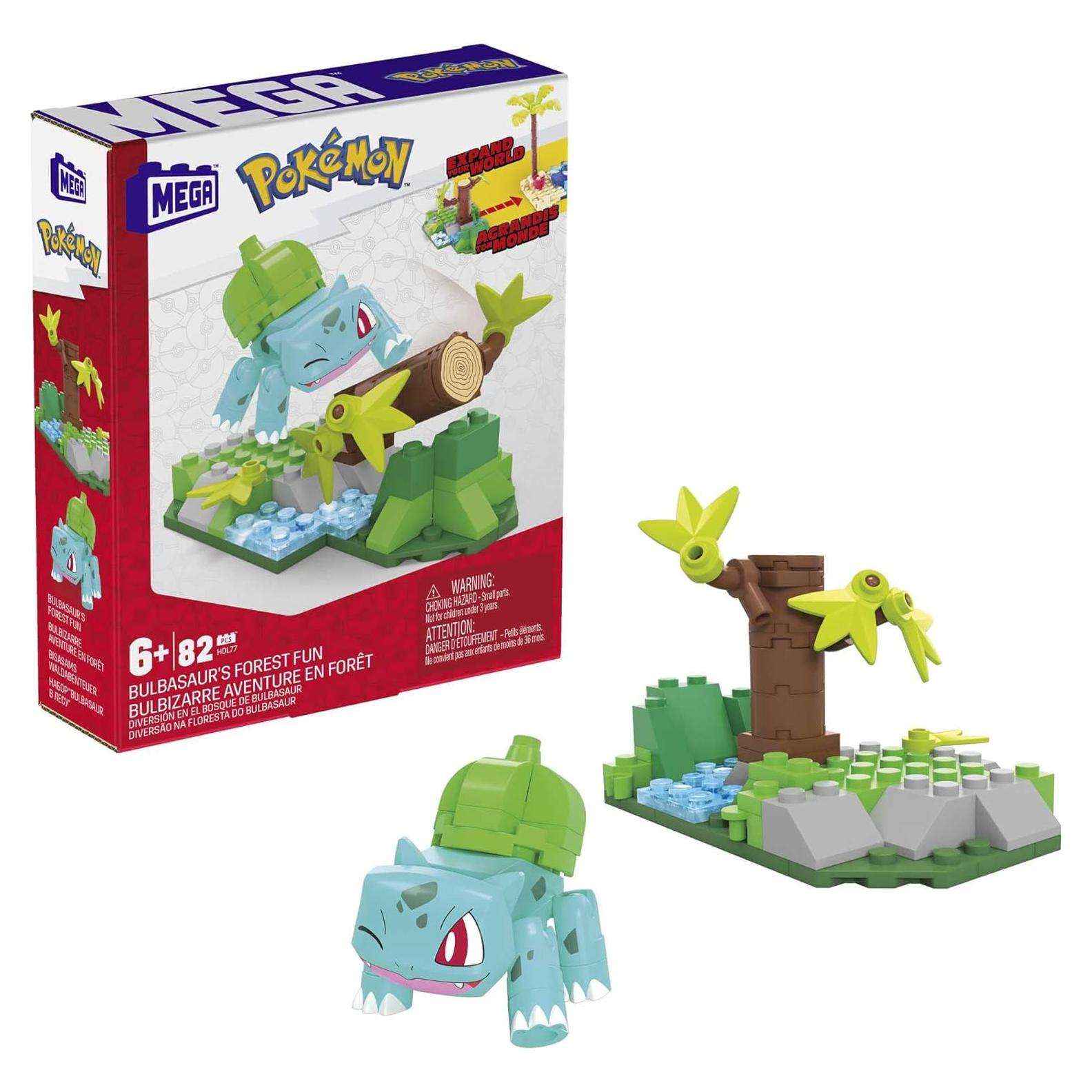 Set de Juguetes de Construcción MEGA Pokémon Bulbasaur 82 Piezas