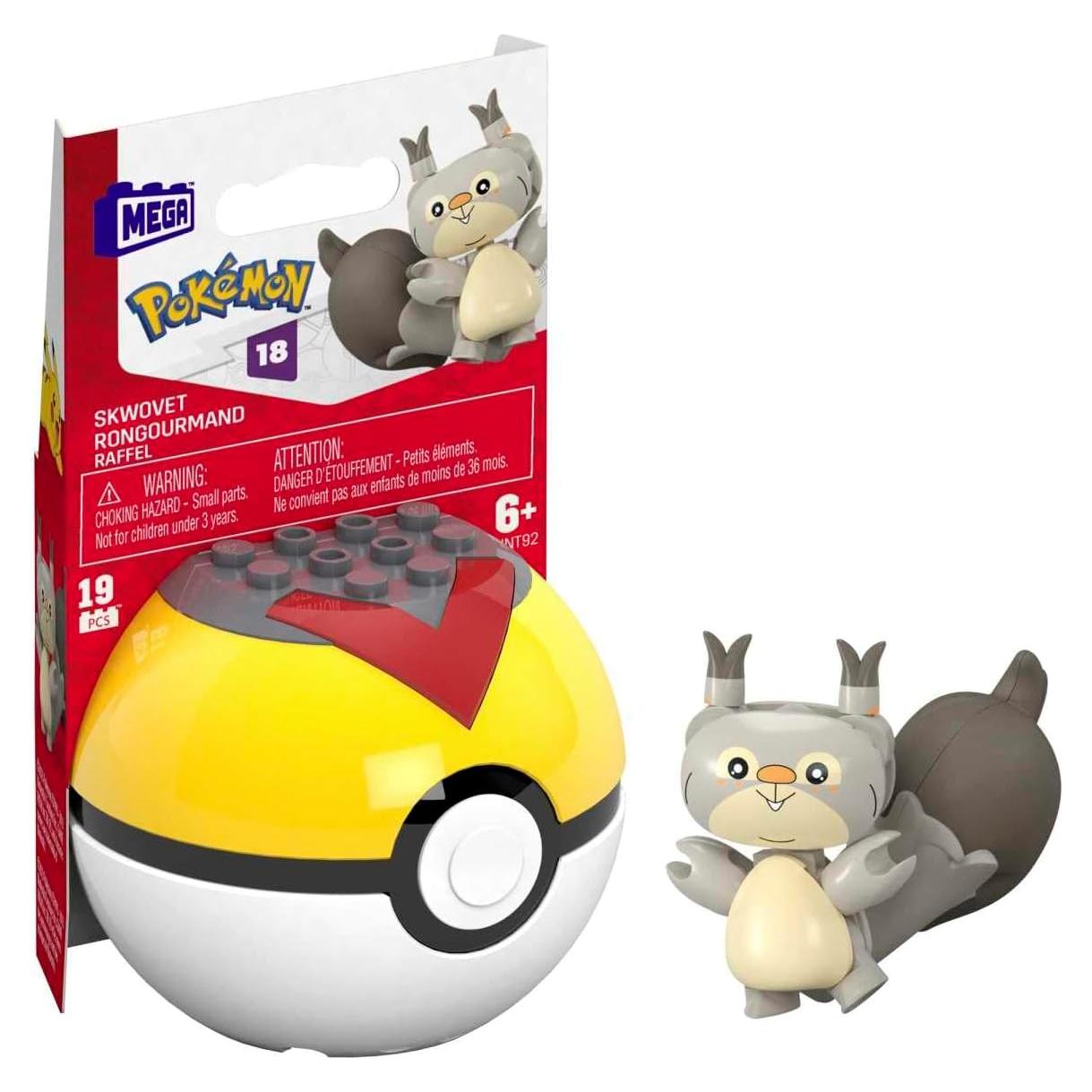 Juguete de Construcción Pokébola Skwovet Mattel 80g 6-12 años