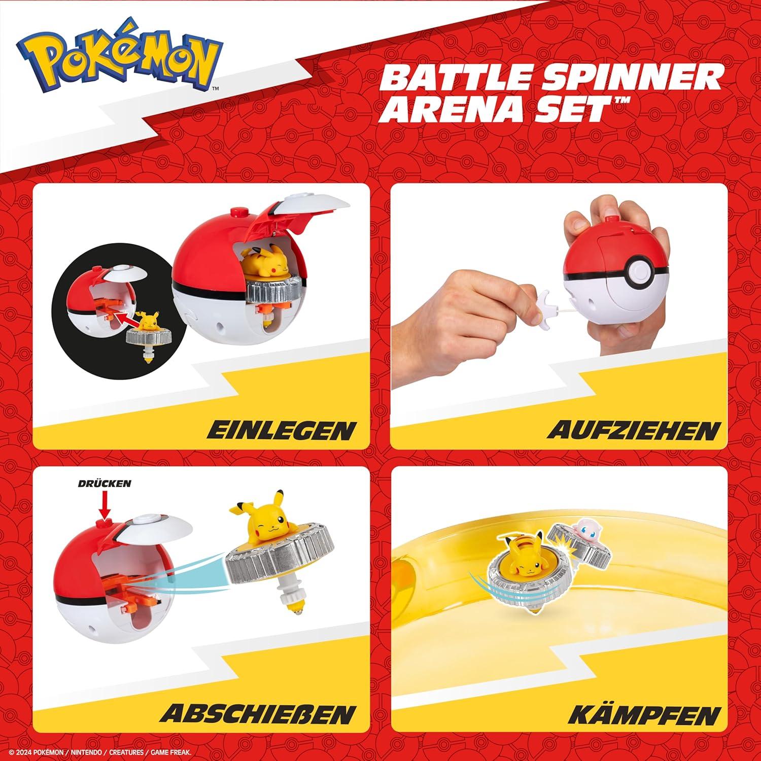 Conjunto de Arena de Batalla Pokémon Jazwares con Spinners