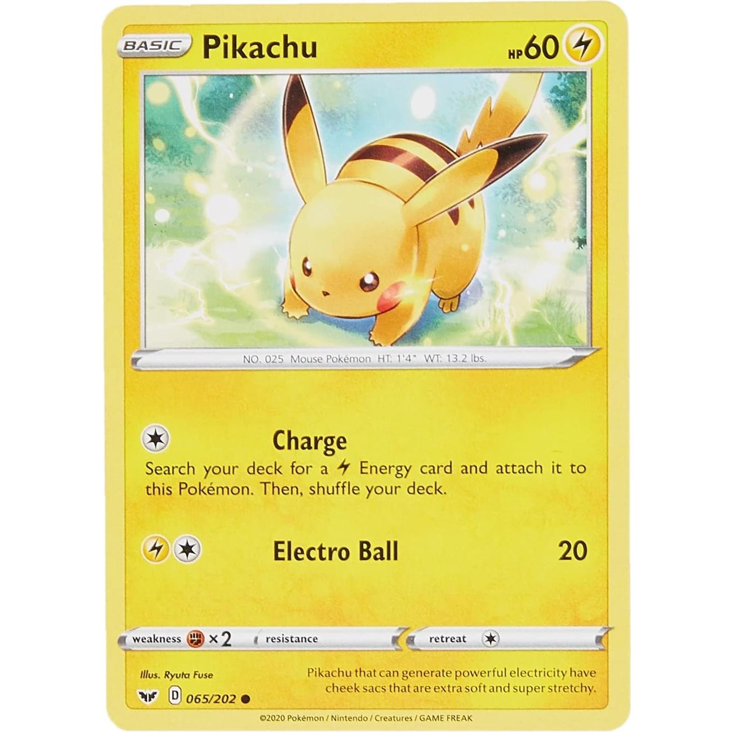 5 Tarjetas de Pokémon Pikachu Variadas - Colección