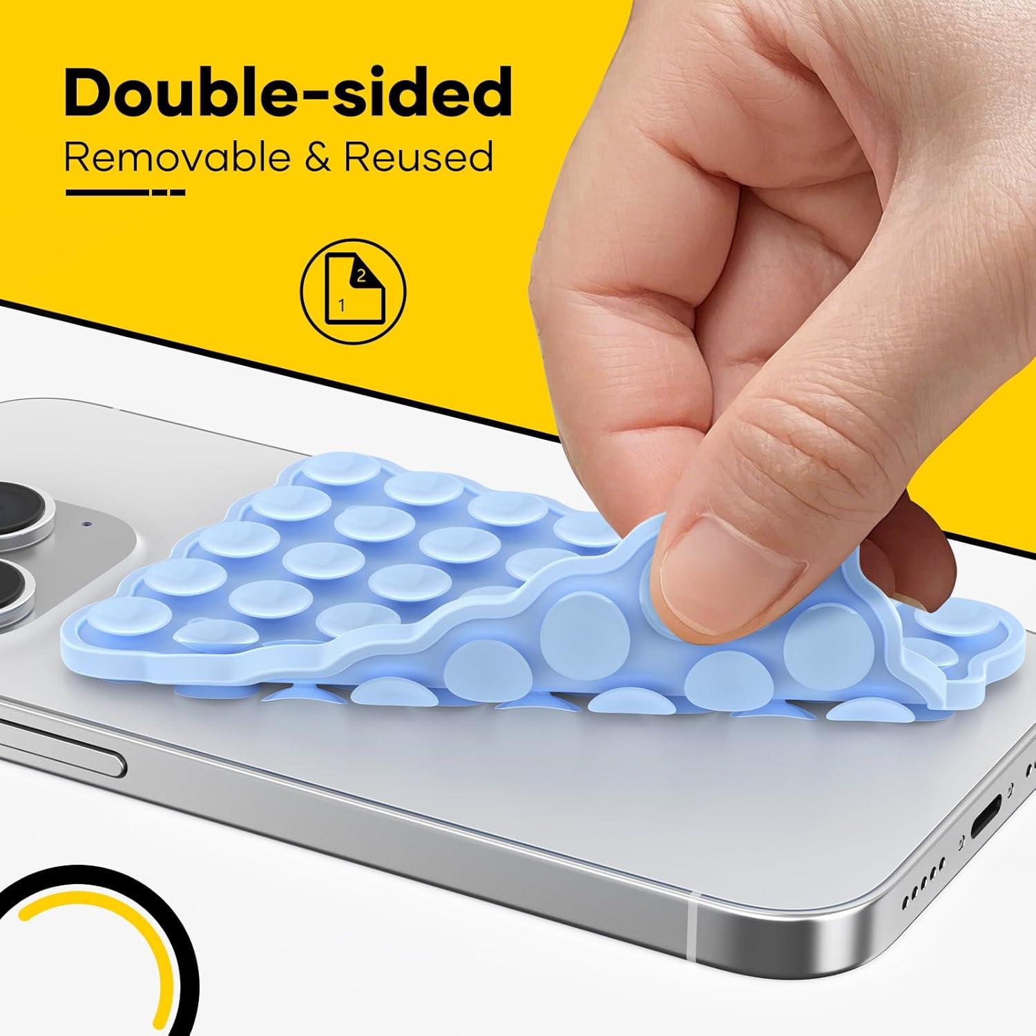 Soporte de Teléfono con Ventosa Doble Cara CHICMOSS Azul Bebé