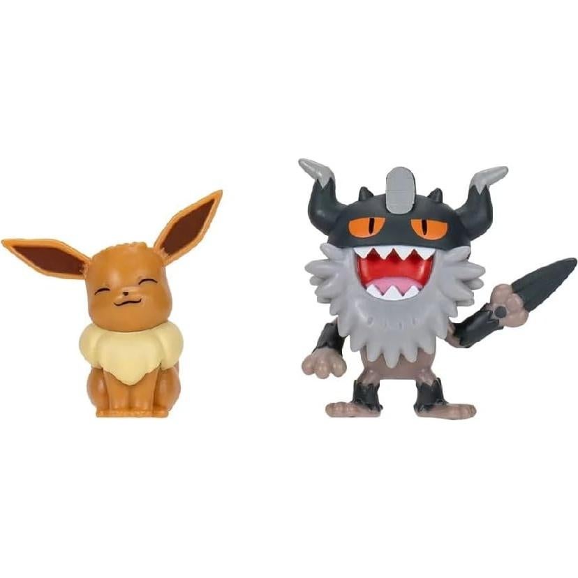 Figuras de Lucha Pokémon Jazwares - Perrserker y Eevee 5-8cm