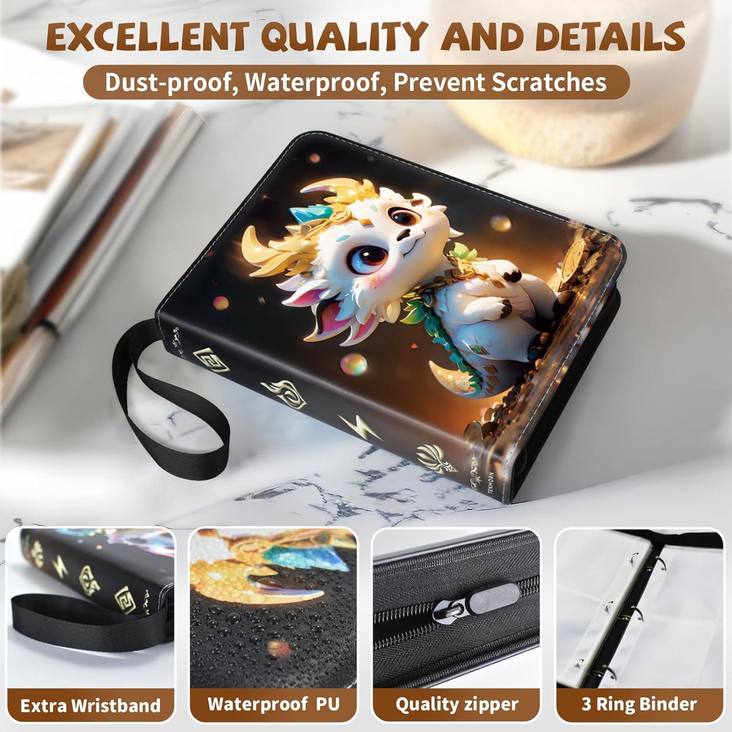 Carpeta Tenmorn para Cartas TCG 400 Bolsillos Negra