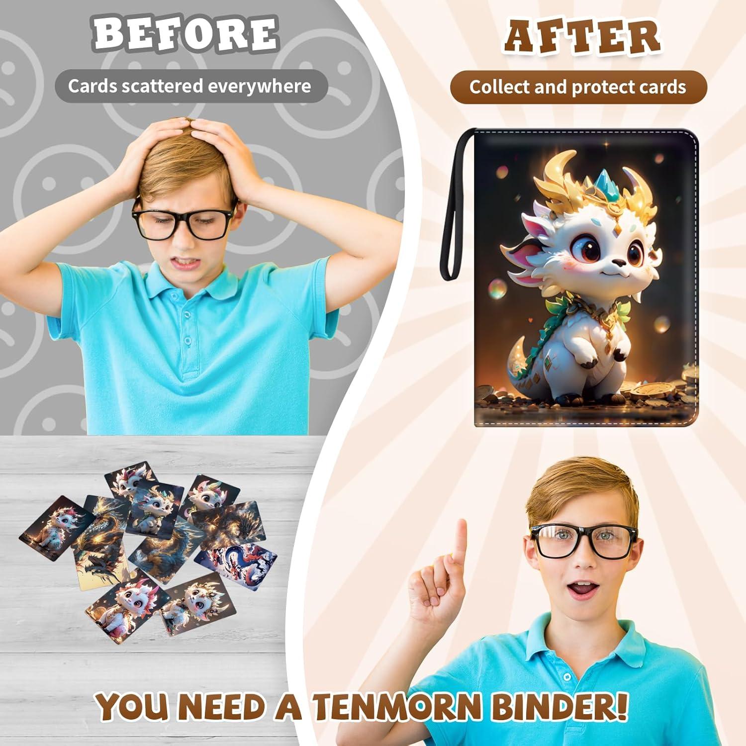 Carpeta Tenmorn para Cartas TCG 400 Bolsillos Negra