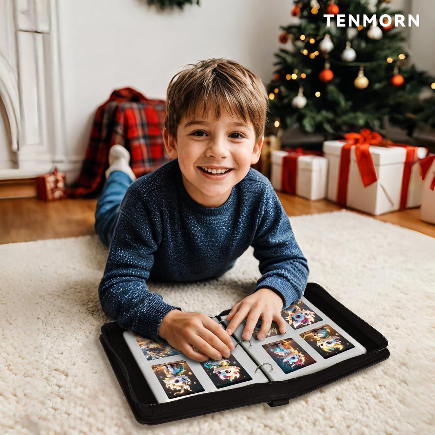 Carpeta Tenmorn para Cartas TCG 400 Bolsillos Negra