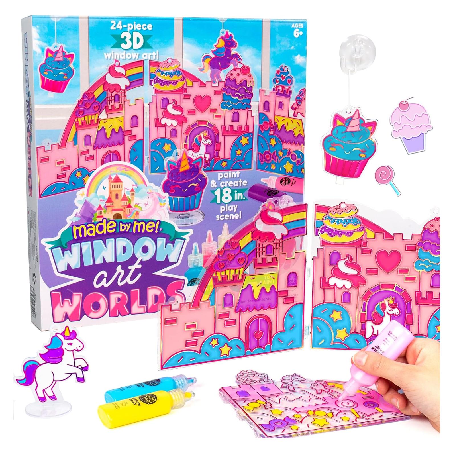 Kit de Arte de Ventana Unicornio Hecho por Mí - 3 Piezas