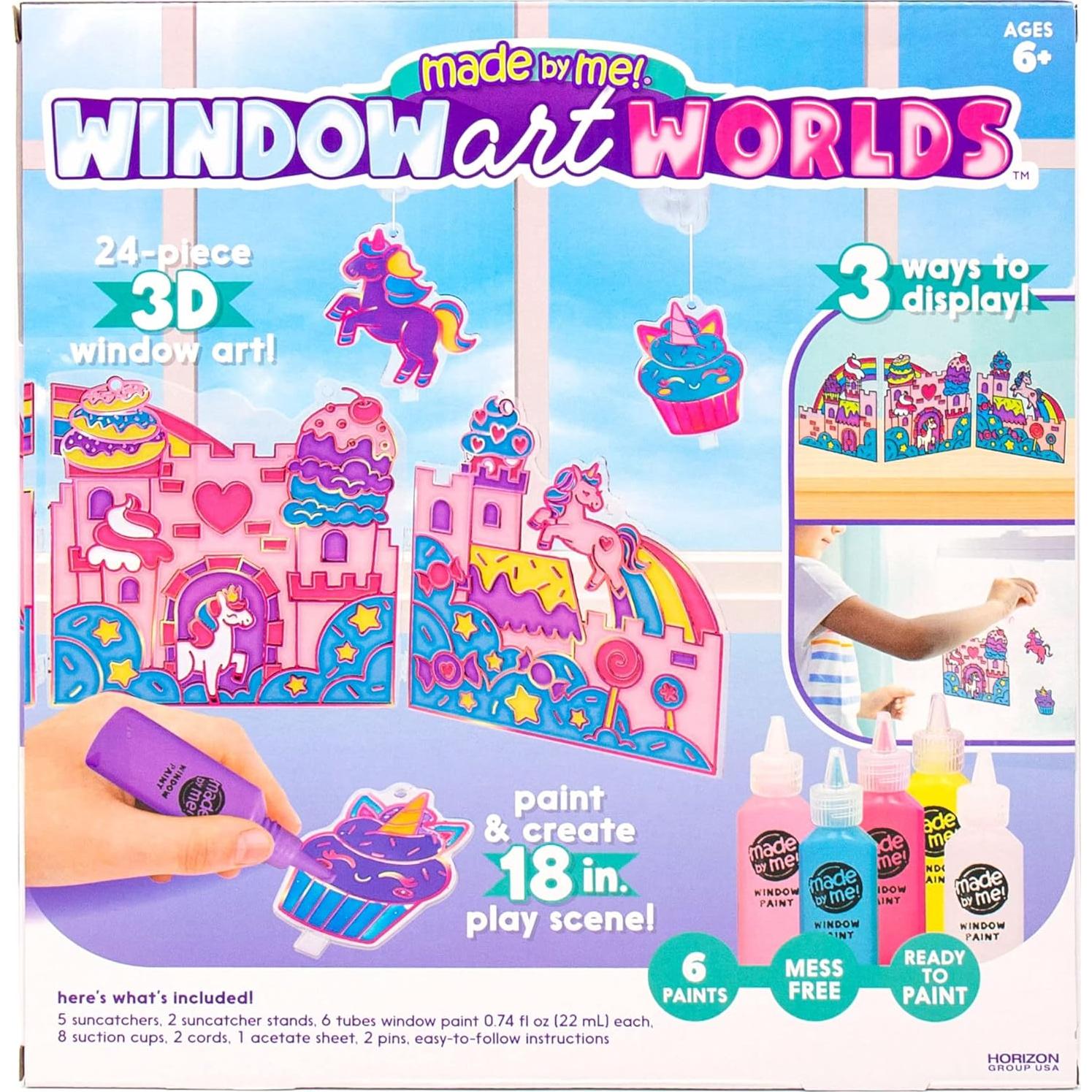 Kit de Arte de Ventana Unicornio Hecho por Mí - 3 Piezas