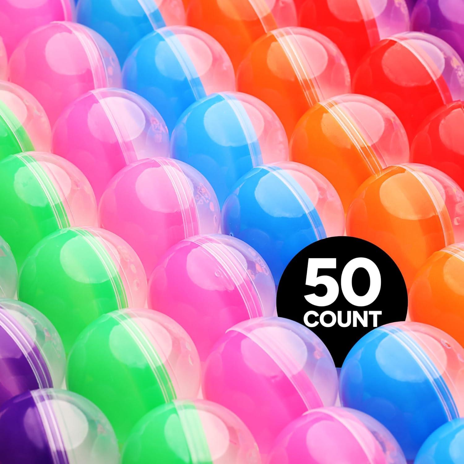 Cápsulas Redondas Transparentes Vacías Entervending 50 Pcs 5 cm