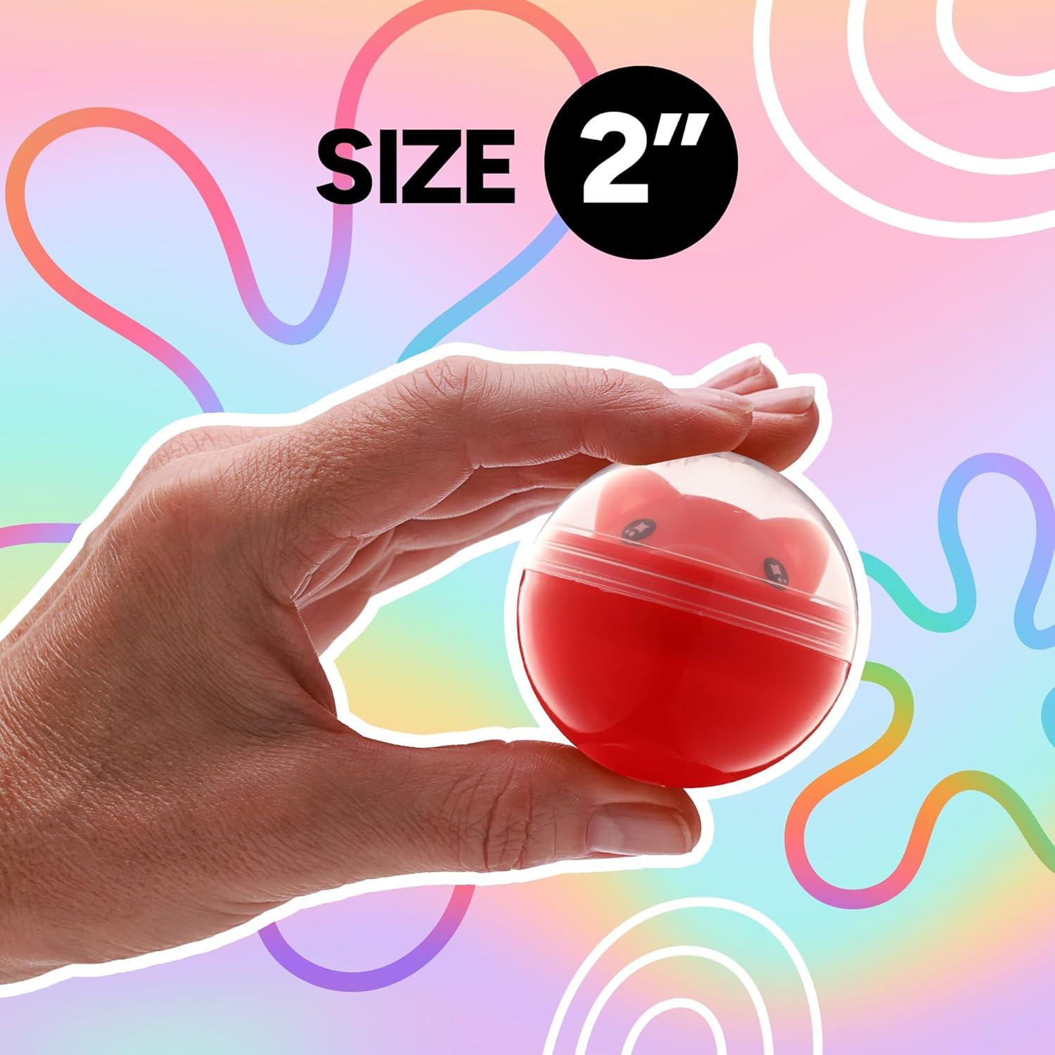 Cápsulas Redondas Transparentes Vacías Entervending 50 Pcs 5 cm