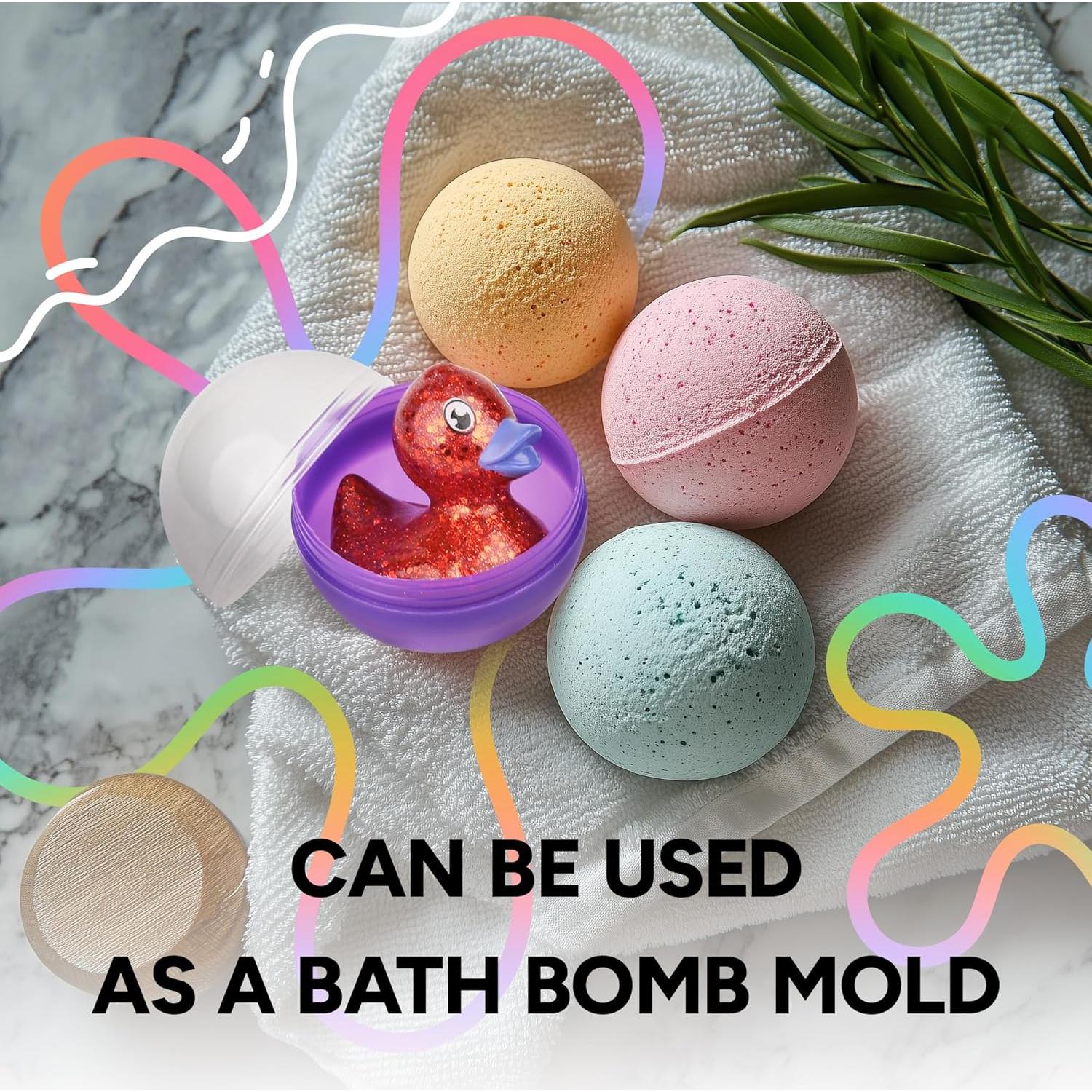 Cápsulas Redondas Transparentes Vacías Entervending 50 Pcs 5 cm