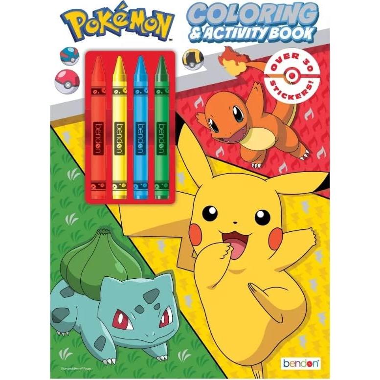 Libros para Colorear Pokémon - Paquete de 3 con Stickers