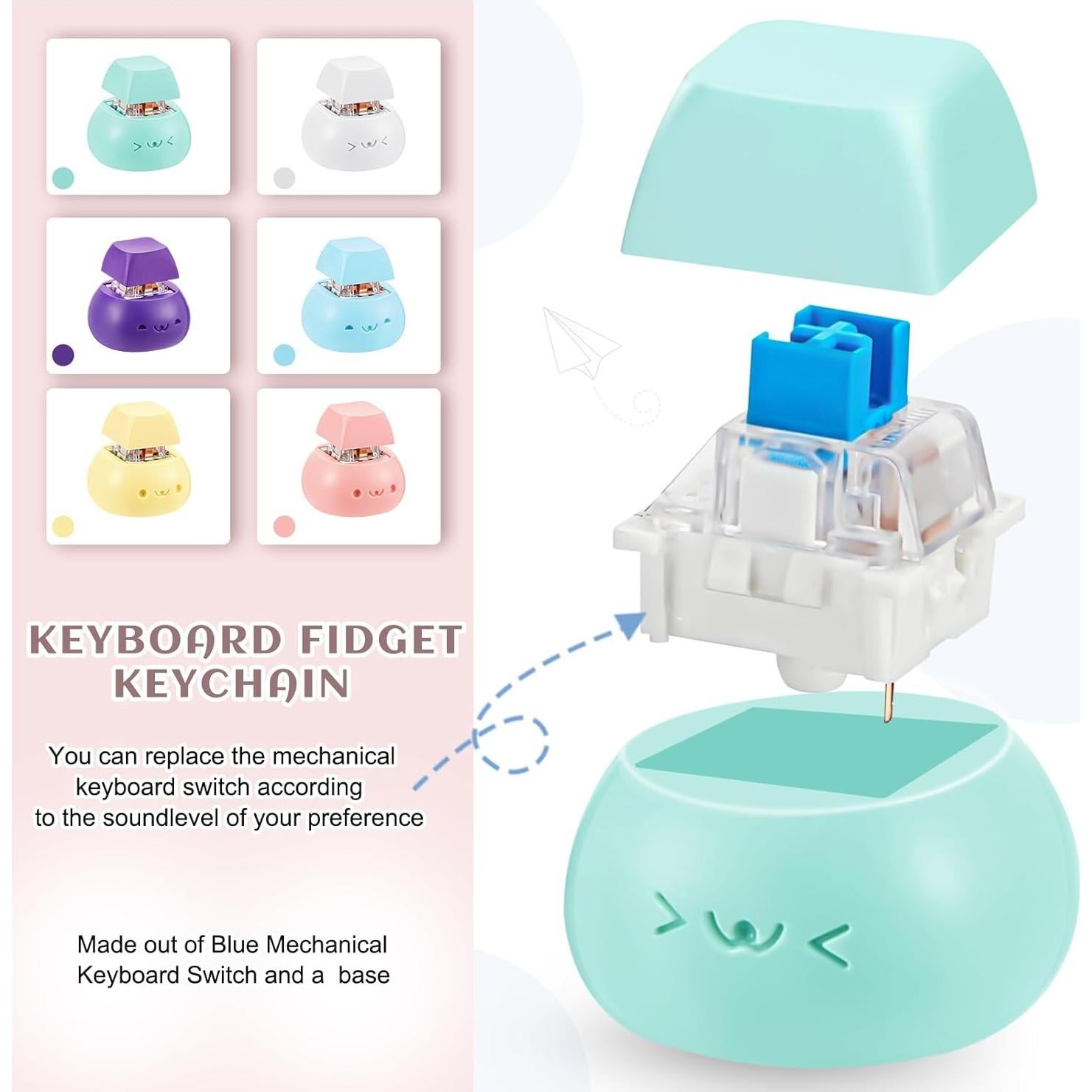Juguetes de Descompresión Taiyin 6 Pcs Clicker Teclado Alivio Estrés