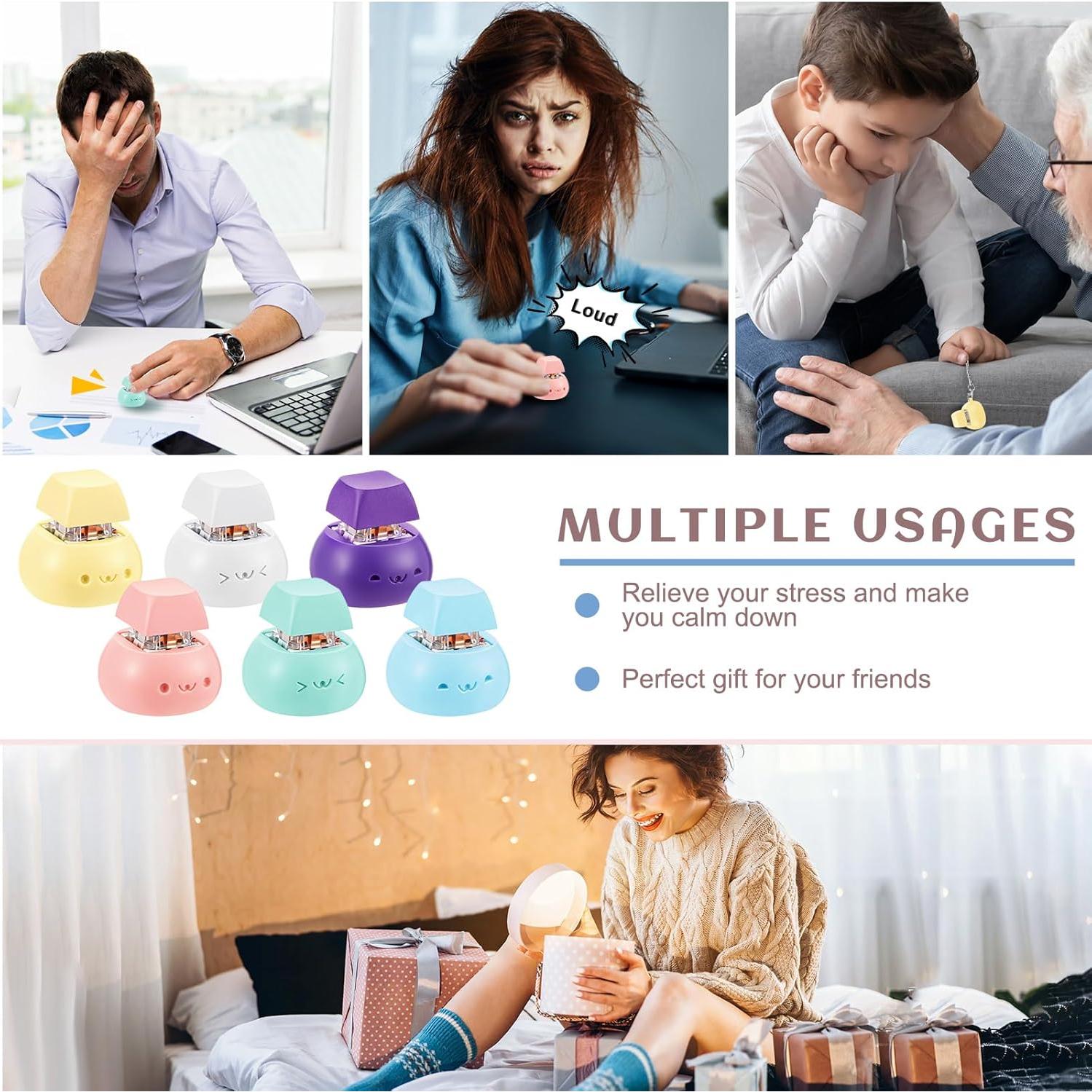 Juguetes de Descompresión Taiyin 6 Pcs Clicker Teclado Alivio Estrés