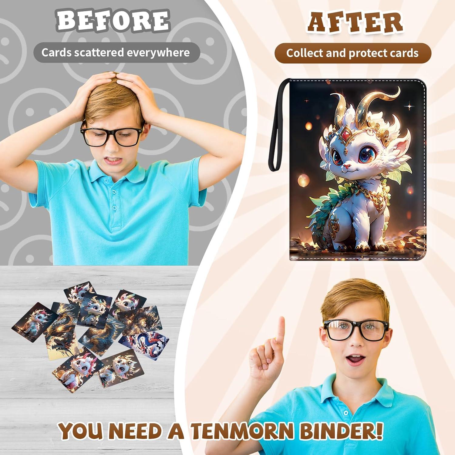 Carpeta para Tarjetas Tenmorn 400 Bolsillos Negra con Fundas