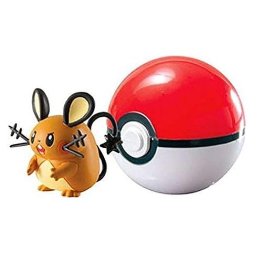 Figurita Pokémon Dedenne con Poké Ball y Etiqueta ID