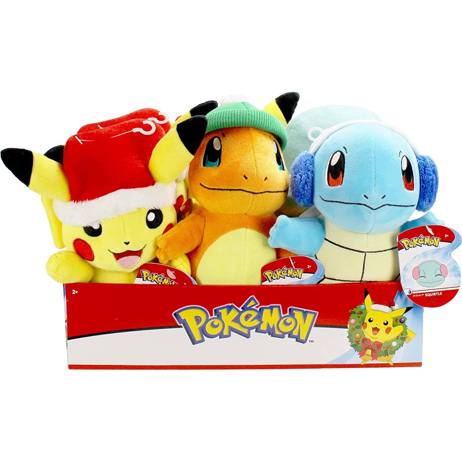 Peluche Pikachu de Vacaciones 20 cm con Sombrero de Santa