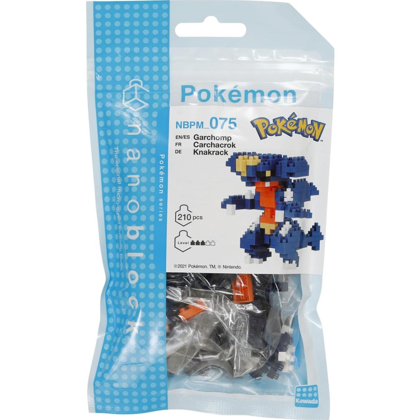 Nanoblock Garchomp Pokémon - Kit de Construcción 210 Piezas