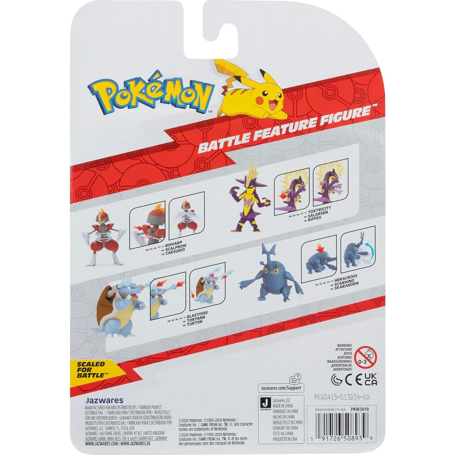 Figura de Batalla Pokémon Jazwares PKW3419 11.5 cm Articulada