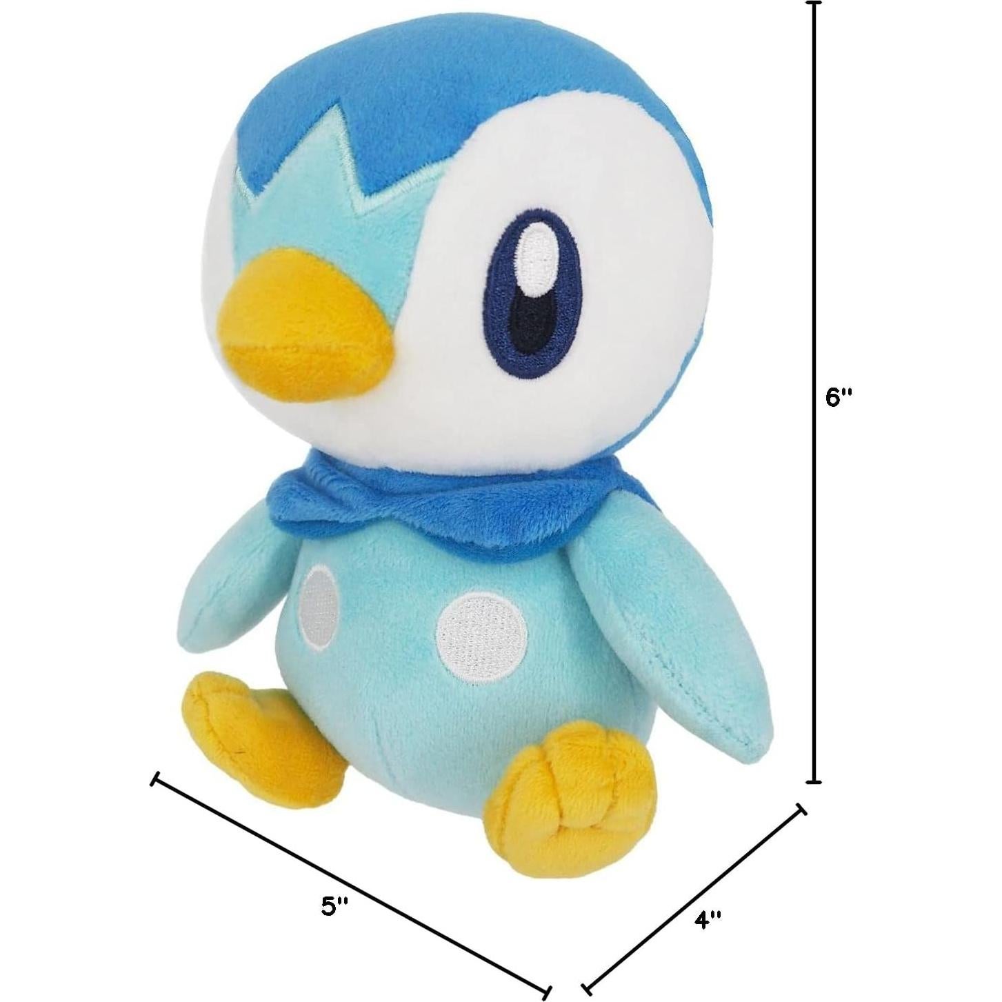 Peluche Piplup Sanei Pokémon 15 cm Azul - Colección All Star