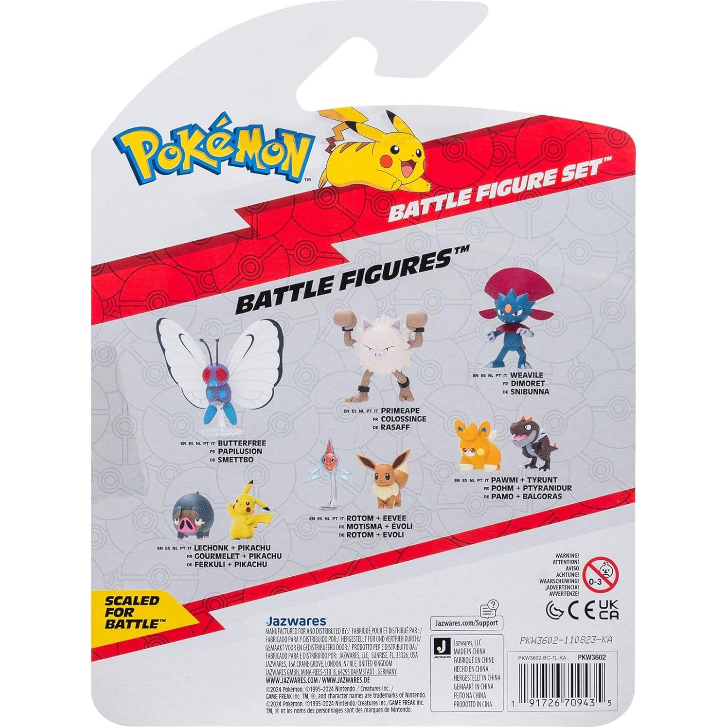 Paquete de Figuras de Batalla Pokémon Jazwares 3 Pack