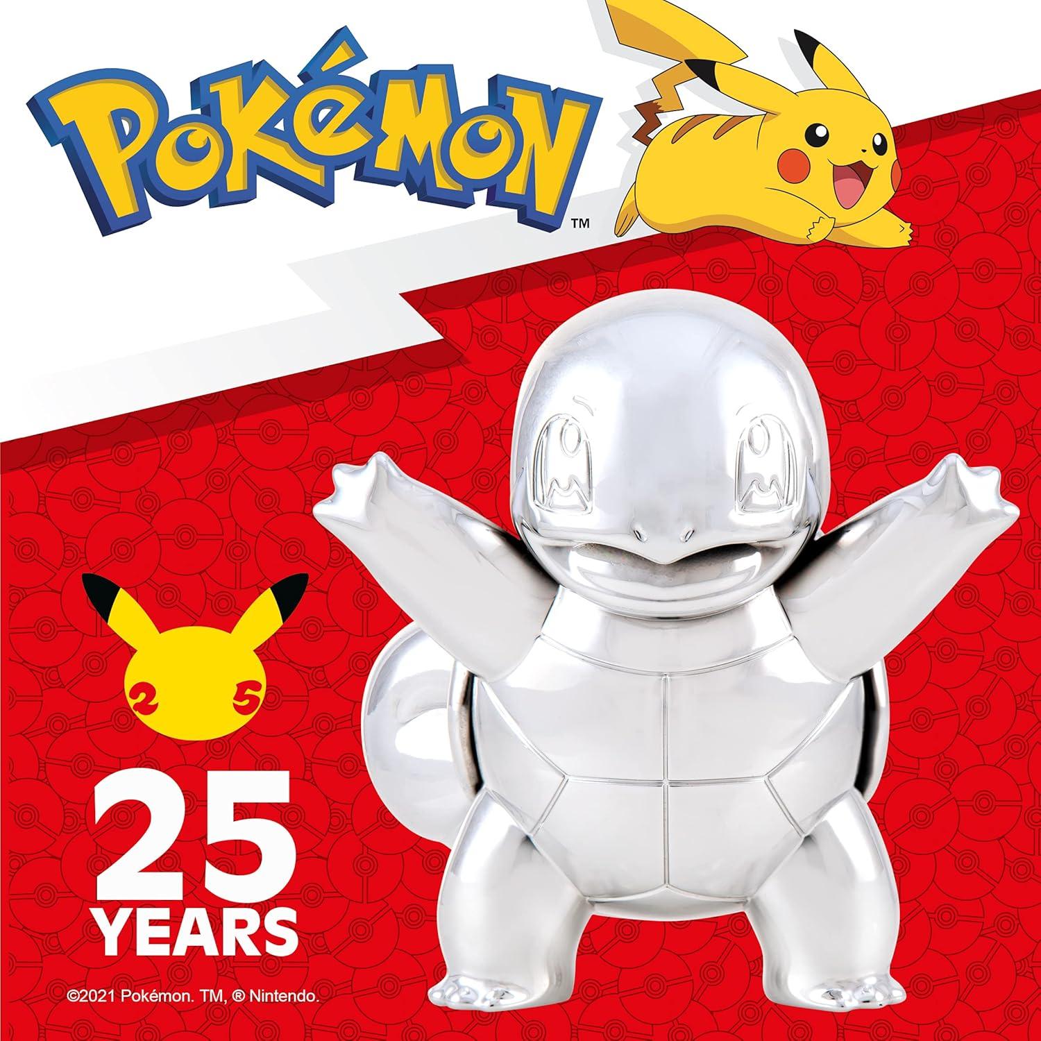 Figura Squirtle Plateado 25 Aniversario Jazwares 11.43 cm