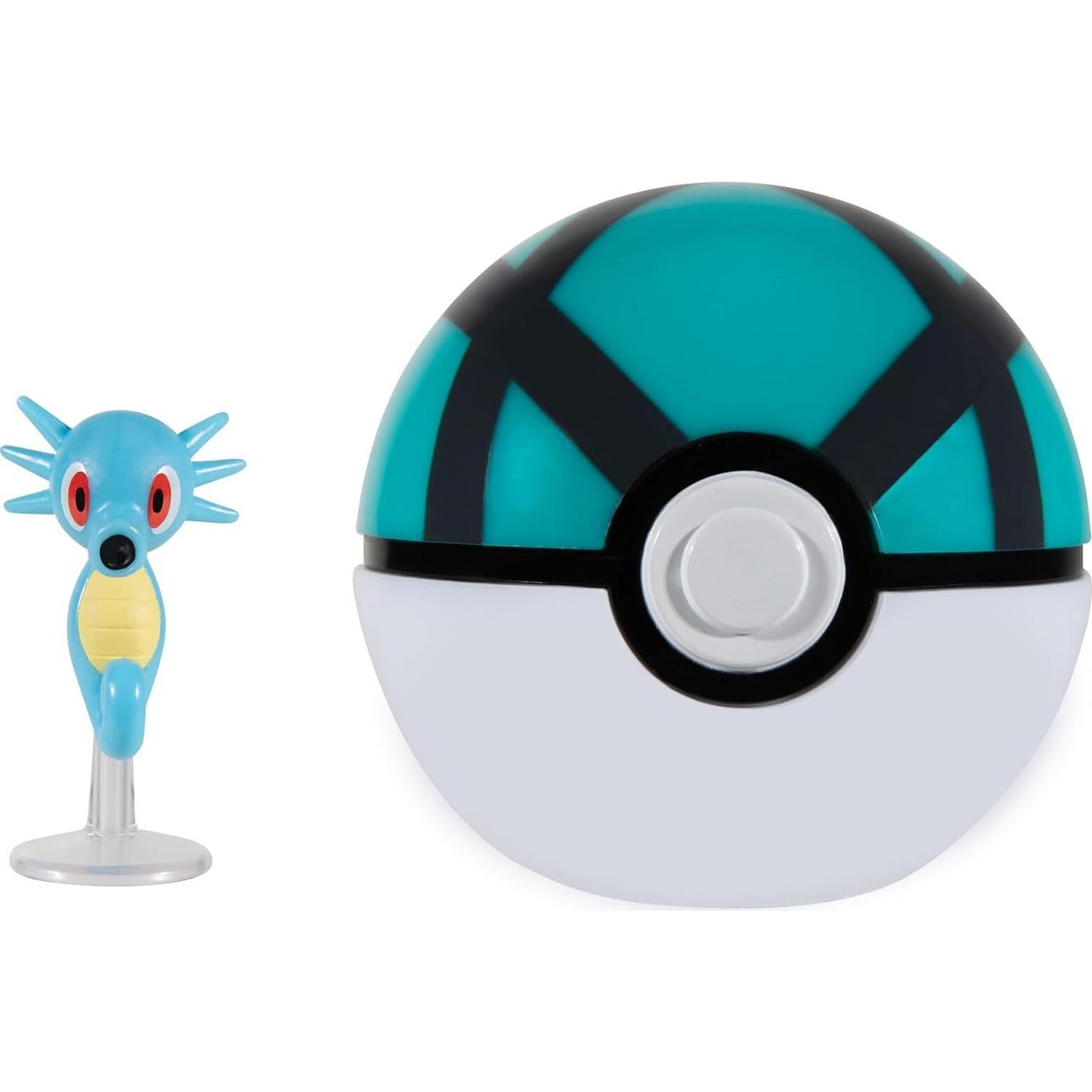 Pokémon Clip 'N' Go Horsea y Net Ball - Figura 5 cm