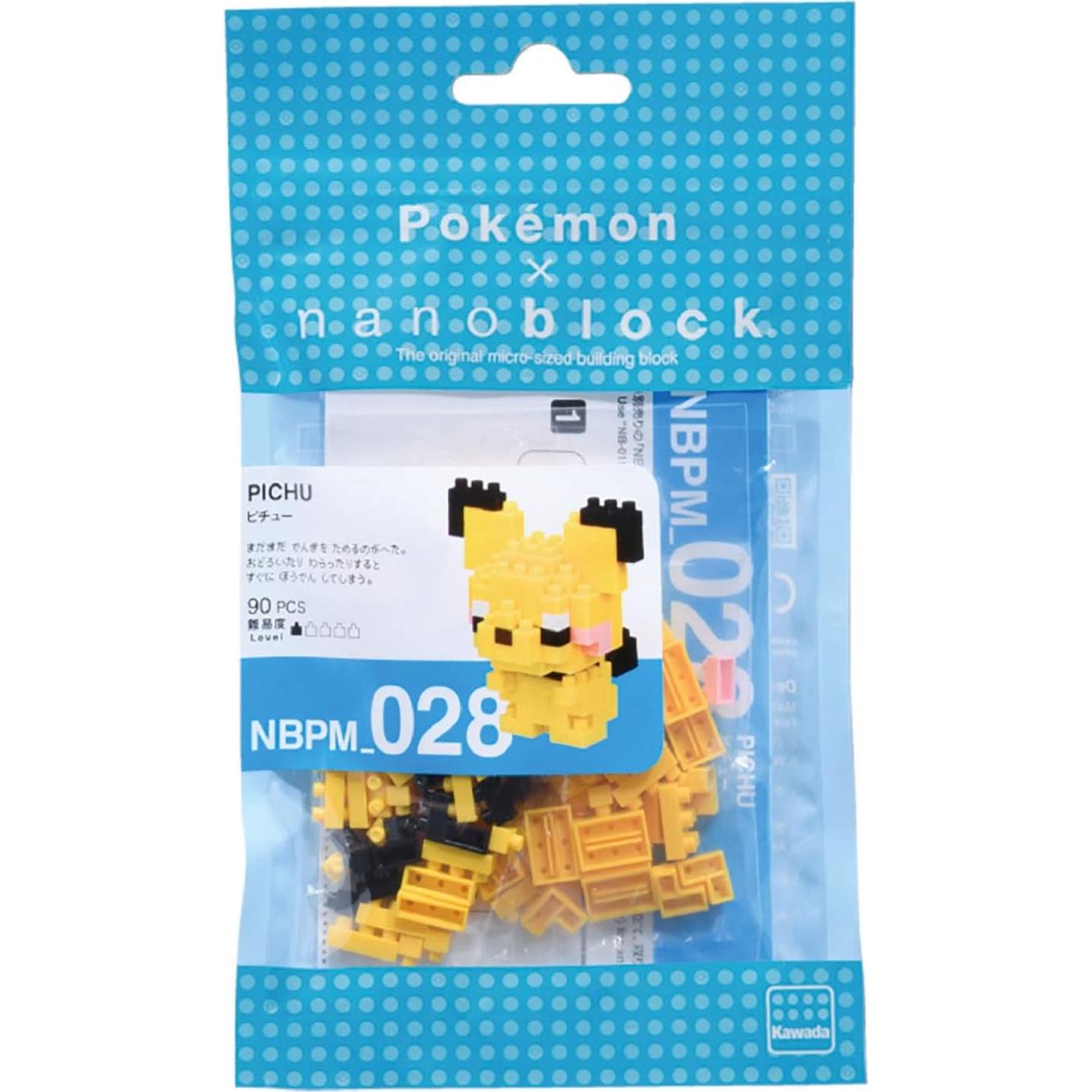 Nanoblock Pichu Pokémon - Kit de Construcción 100 Piezas