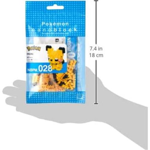 Nanoblock Pichu Pokémon - Kit de Construcción 100 Piezas