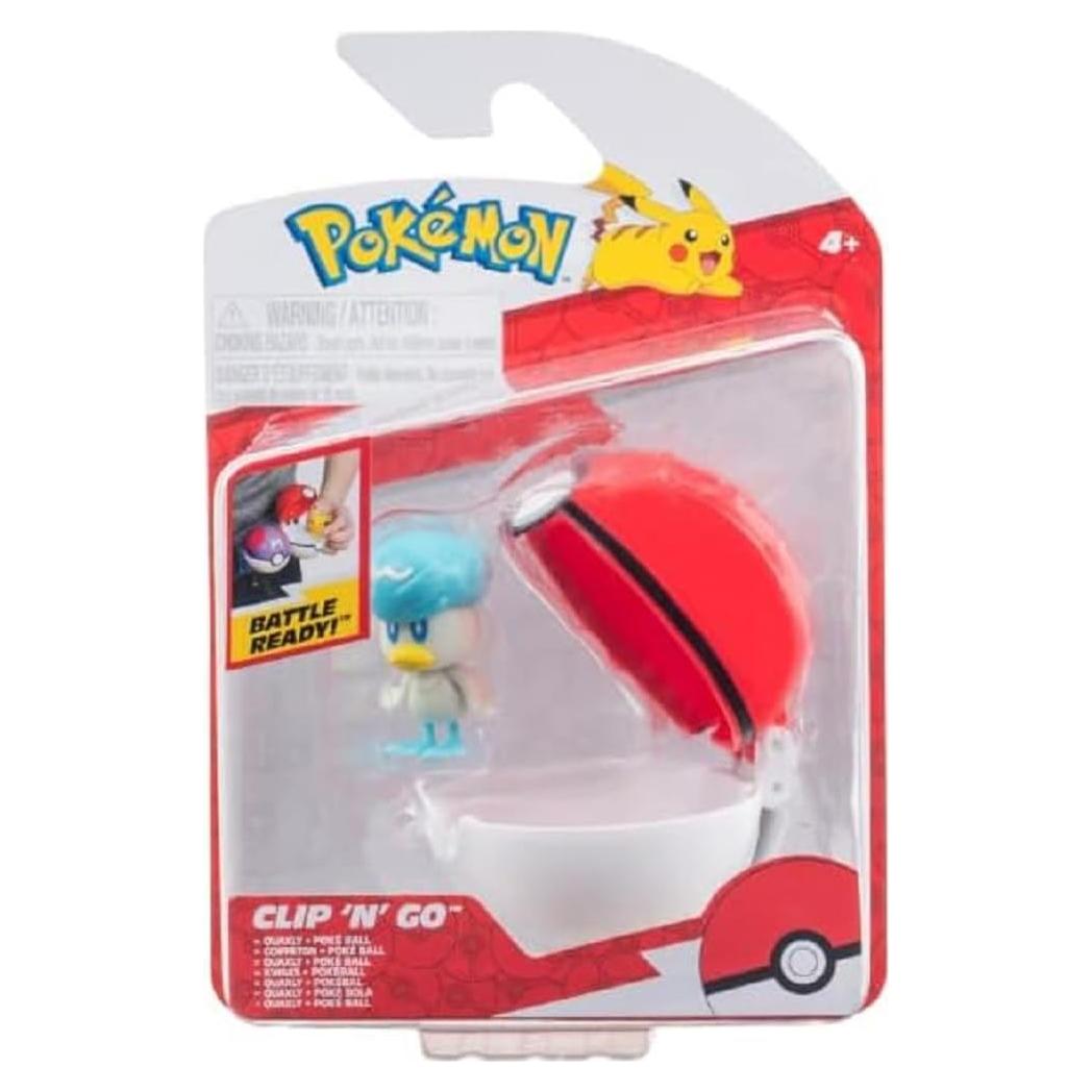 Pokémon Clip 'N' Go Quaxy con Poké Ball y Figura 5 cm