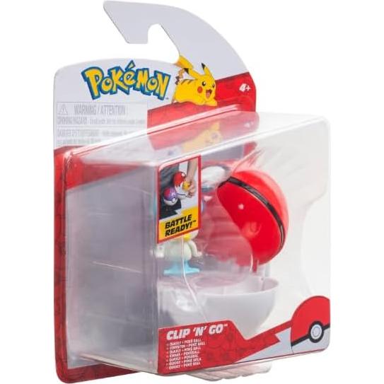 Pokémon Clip 'N' Go Quaxy con Poké Ball y Figura 5 cm