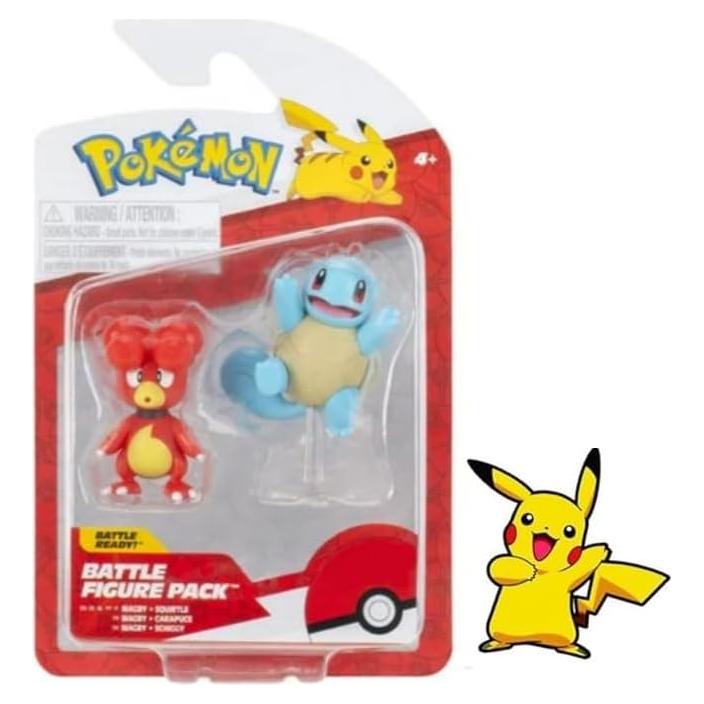 Figuras de Acción Pokemon Jazwares 2 Pack Magby y Squirtle