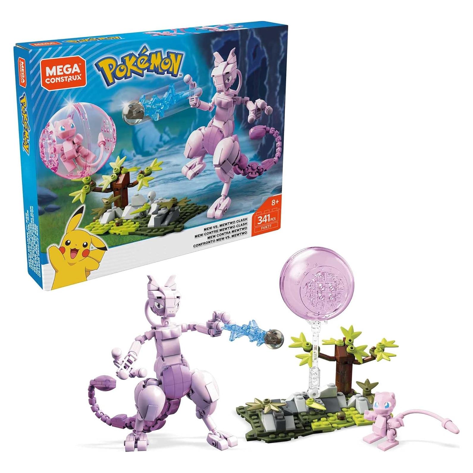 Mega Construx Pokémon Mew vs Mewtwo Set de Construcción 341 Piezas