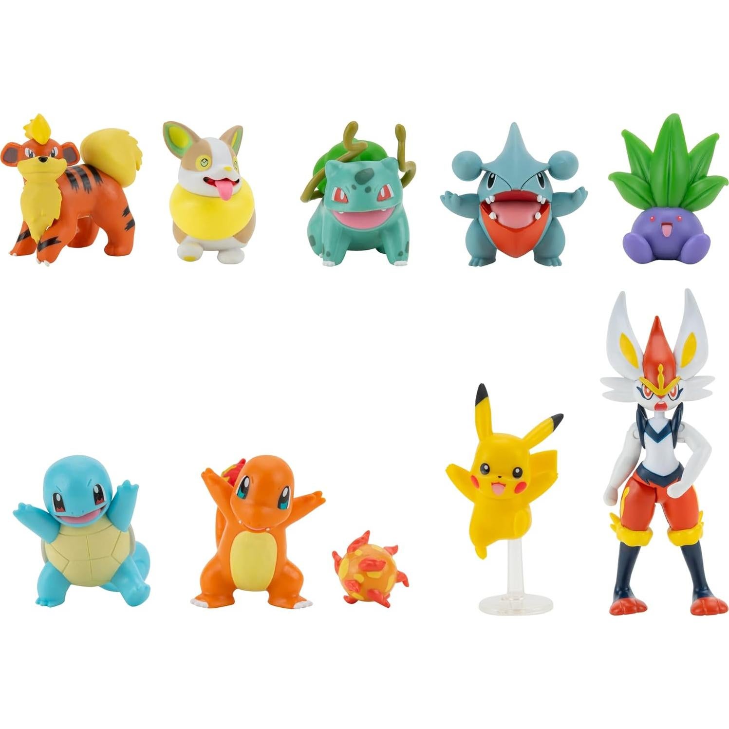 Multipack de Figuras Pokémon 10 Piezas - Pikachu, Squirtle y más
