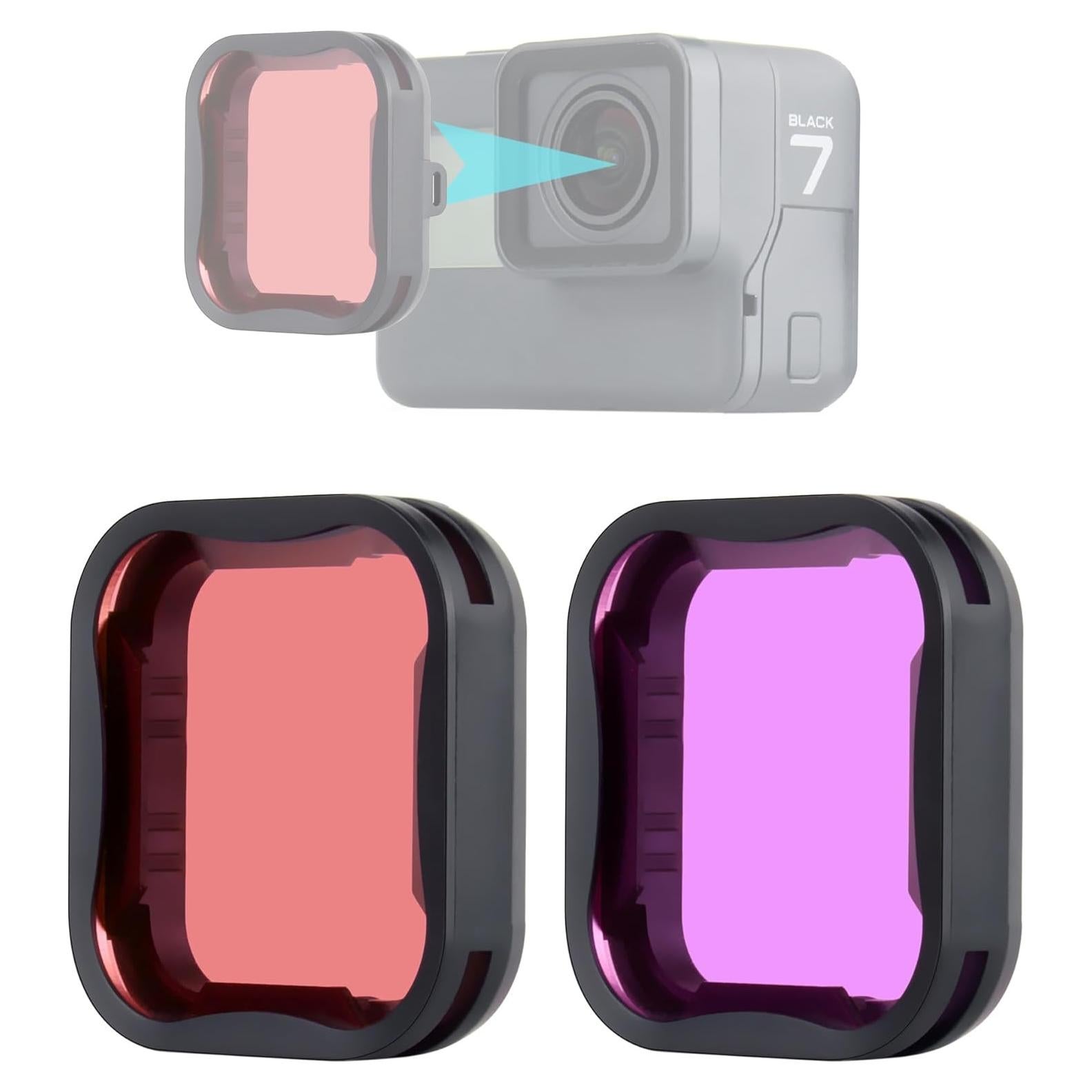 Filtro Subacuático YALLSAME para GoPro HERO 7 6 5 - 2 Piezas